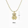 Collar De Oro Dije Oso Brillante
