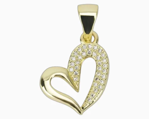 Dije De Oro Corazon Brillante