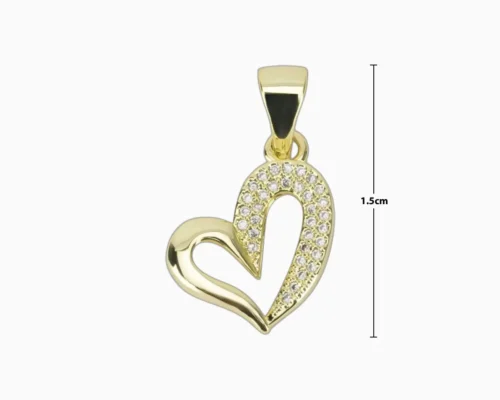 Dije De Oro Corazon Brillante