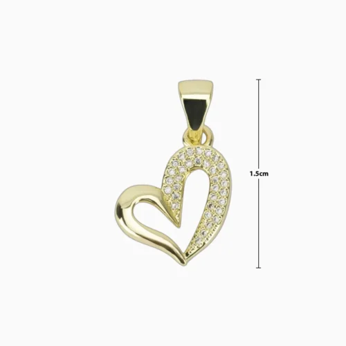 Dije De Oro Corazon Brillante