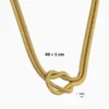Collar De Acero Cola De Raton Con Nudo