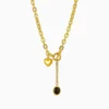 Collar De Acero Dije Corazon y Piedra