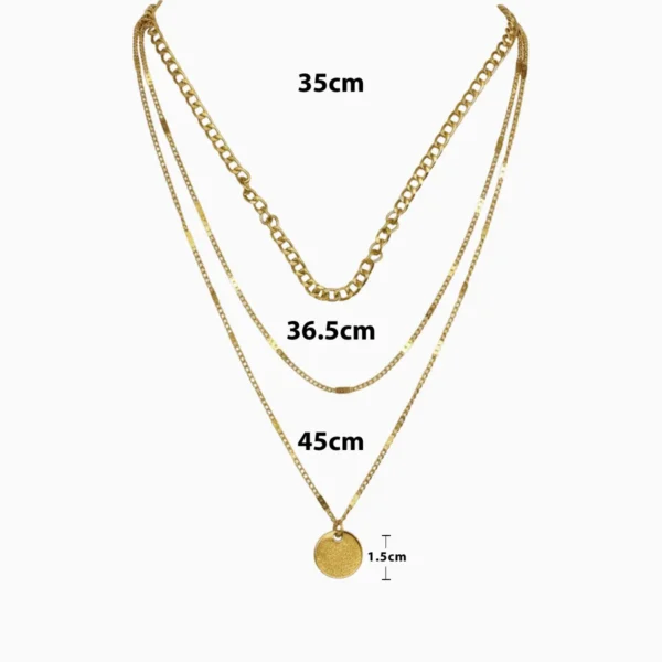 Collar De Acero Dije Dorado