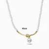 Collar De Oro Cuentas Con Perla