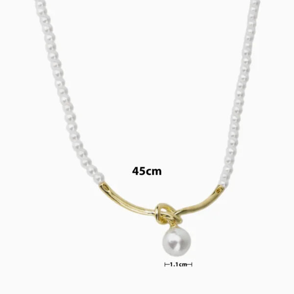 Collar De Oro Cuentas Con Perla