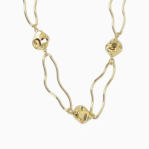 Collar De Oro Orgánico Dorado