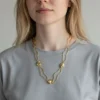 Collar De Oro Orgánico Dorado