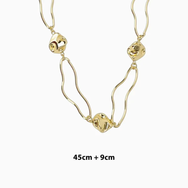 Collar De Oro Orgánico Dorado