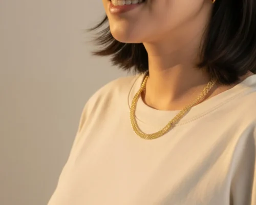 Collar De Oro Triple Riel
