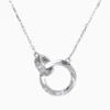 Collar De Plata Circulos Entrelazados
