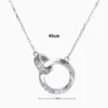 Collar De Plata Circulos Entrelazados