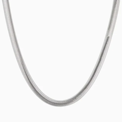 Collar De Plata Cola De Raton Plana Collar De Plata Cola De Raton Plana