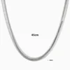 Collar De Plata Cola De Raton Plana