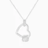 Collar De Plata Corazon Entrelazado