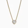 Collar De Plata Corazon Superior Brillante Dorado Collar De Plata Corazon Superior Brillante Dorado