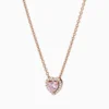 Collar De Plata Corazon Superior Rosa Total