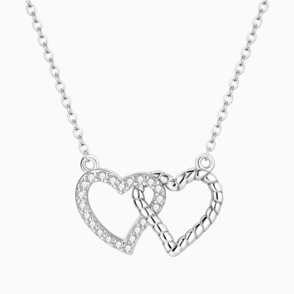 Collar De Plata Corazones Entrelazados Collar De Plata Corazones Entrelazados