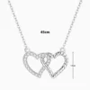 Collar De Plata Corazones Entrelazados Collar De Plata Corazones Entrelazados