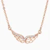 Collar De Plata Dije Alas Rosas Collar De Plata Dije Alas Rosas