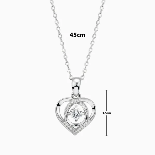 Collar De Plata Dije Corazon Brillante