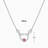 Collar De Plata Dije Corazon Infinito Rojo Collar De Plata Dije Corazon Infinito Rojo