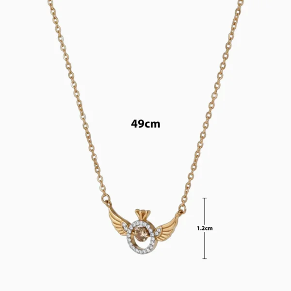 Collar De Plata Dije Corona Alada