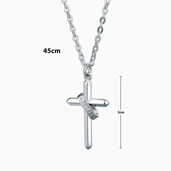 Collar De Plata Dije Cruz Plateada Collar De Plata Dije Cruz Plateada