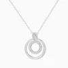 Collar De Plata Dije Doble Circulo