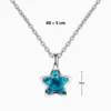 Collar De Plata Dije Estrella Azul