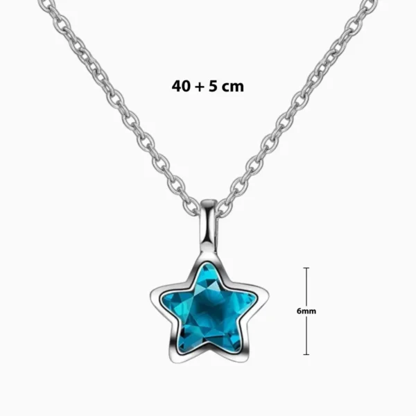 Collar De Plata Dije Estrella Azul