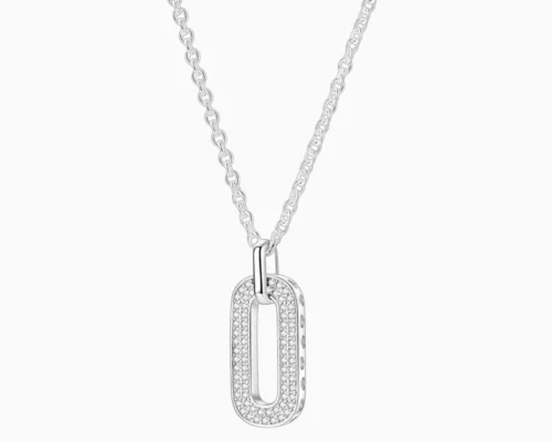 Collar De Plata Dije Fila Doble Pave