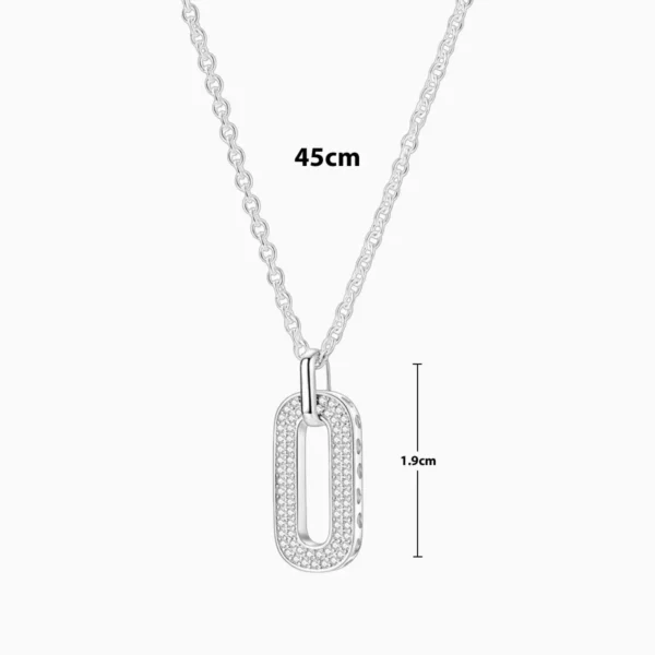 Collar De Plata Dije Fila Doble Pave