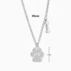 Collar De Plata Dije Huella De Mascota