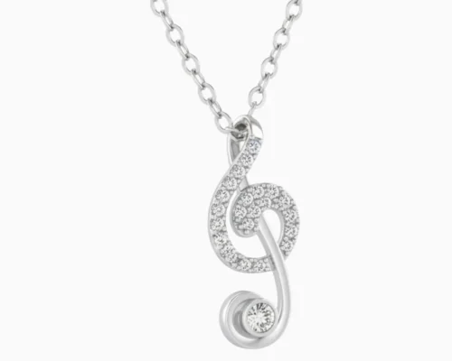 Collar De Plata Dije Nota Musical