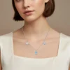 Collar De Plata Dije Tortuga Azul