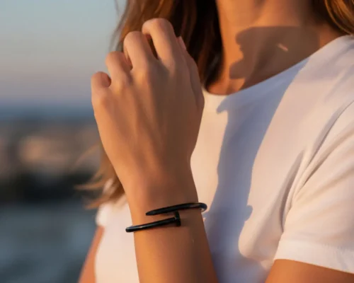 Pulsera De Acero Clavo Negro