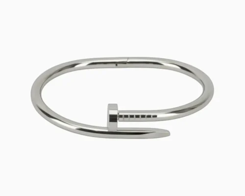 Pulsera De Acero Clavo Plateado
