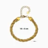 Pulsera De Acero Cola De Raton Dorada
