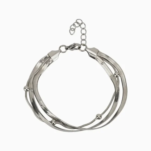 Pulsera De Acero Cola De Raton Esferas