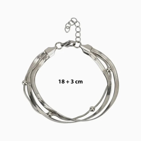 Pulsera De Acero Cola De Raton Esferas