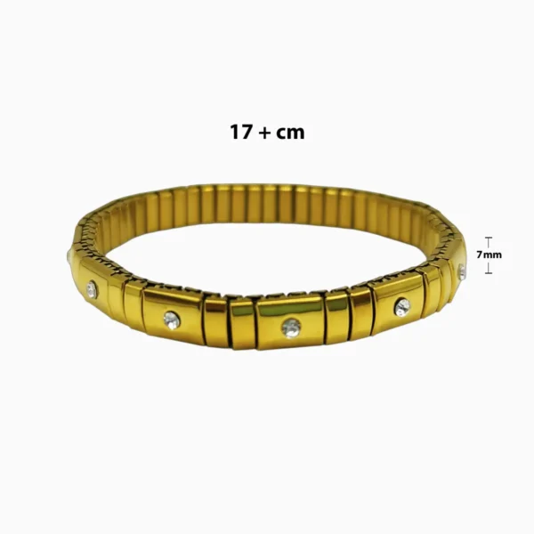 Pulsera De Acero Elastica Dorada