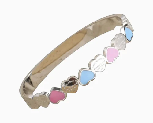 Pulsera De Acero Forever Love Corazones