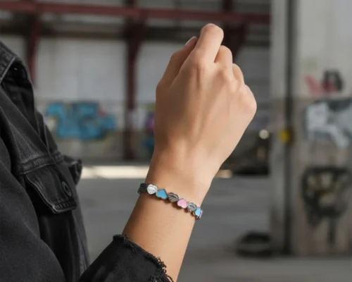 Pulsera De Acero Forever Love Corazones