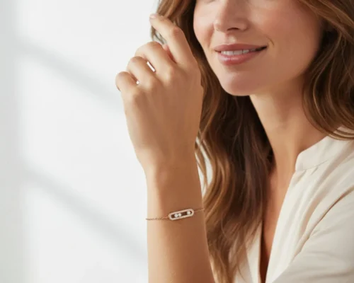 Pulsera De Acero Movimiento Cincel Rosa