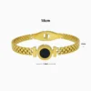 Pulsera De Acero Numeros Romanos Dorado