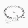 Pulsera De Acero Placa Corazon