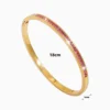 Pulsera De Acero Rigida Rosa Pave Pulsera De Acero Rigida Rosa Pave