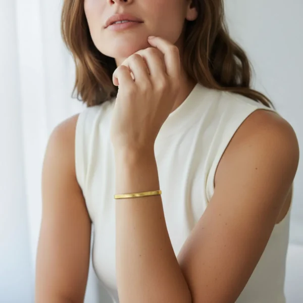 Pulsera De Acero Serpiente Dorada