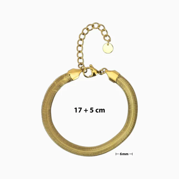 Pulsera De Acero Serpiente Dorada