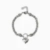 Pulsera De Acero Trenzado Corazon